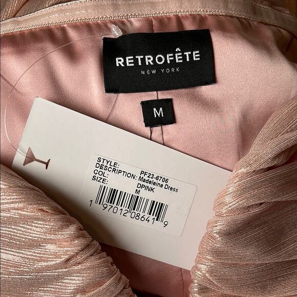 Retrofete Madeleine Strapless Ruched Pleated Plunging Bustier Maxi Dress Size M - Picture 9 of 10